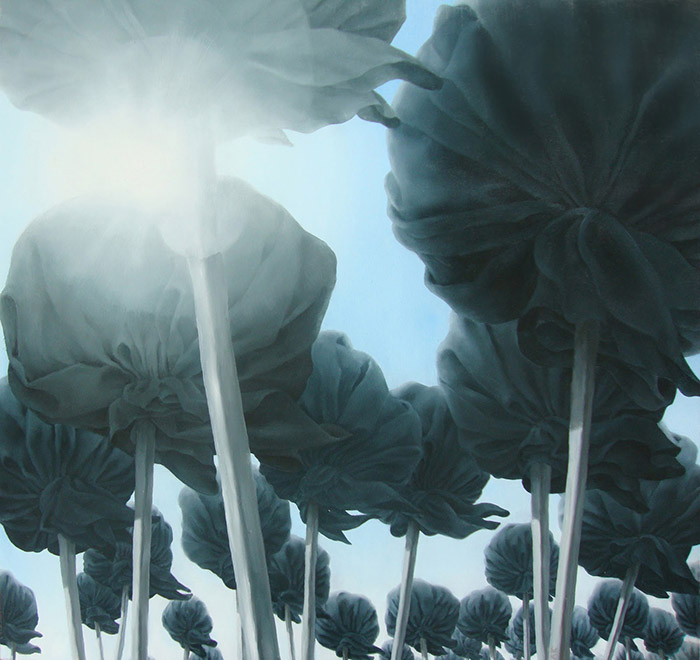 《仰望》现代画作